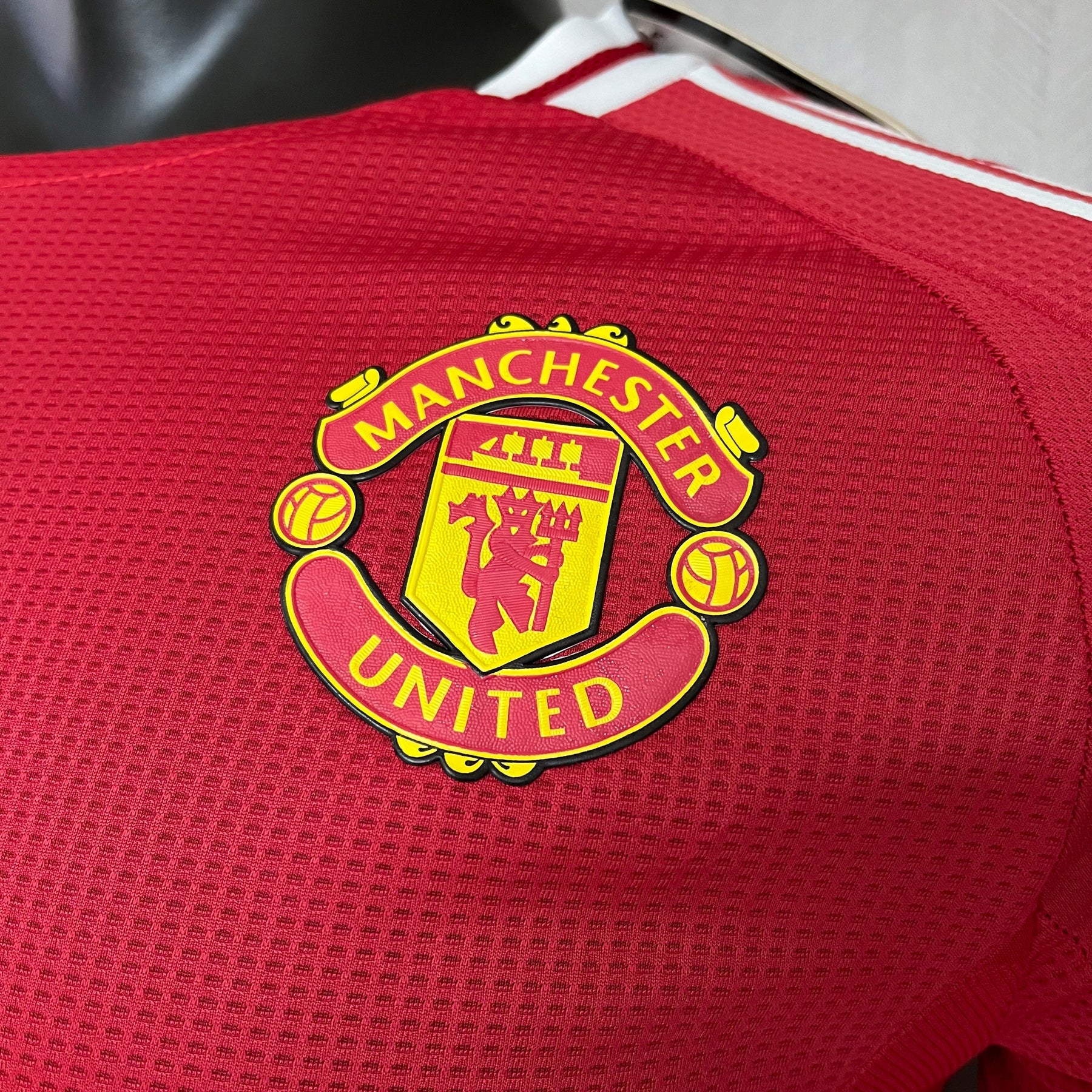 Manga longa Manchester United Home 24/25 Modelo Jogador