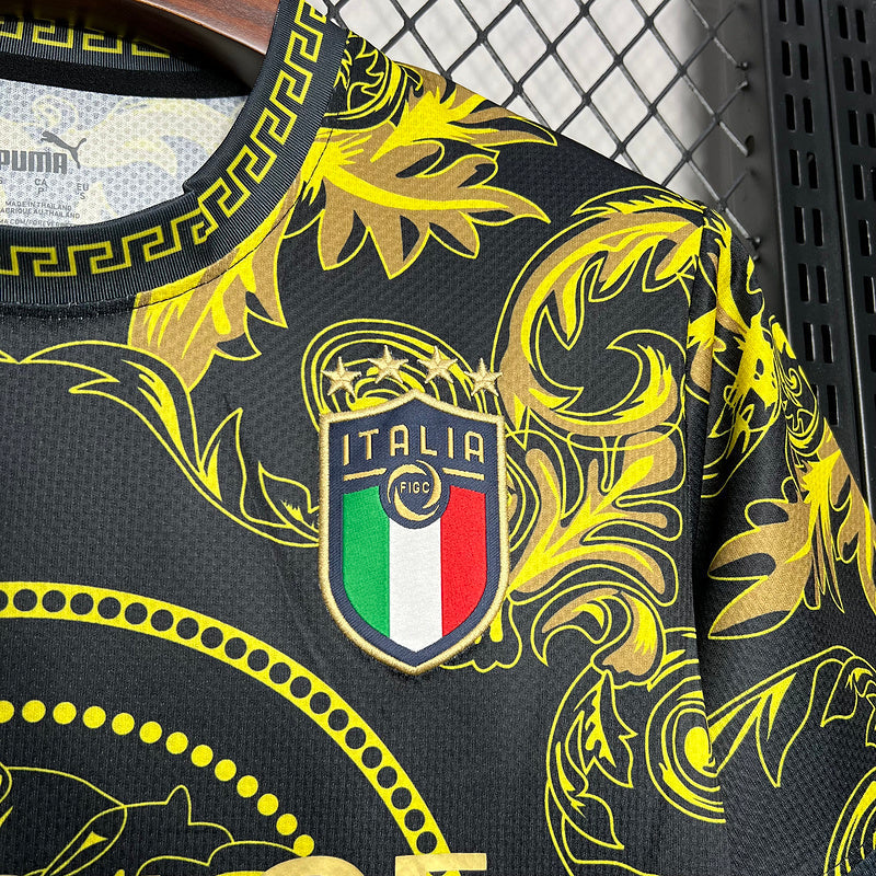 Camisa Seleção Itália x Versace - Puma - Preto e Dourado
