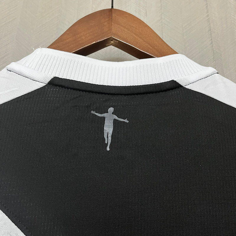 Camisa Vasco I 24/25 Kappa Feminino - Preto+Branco