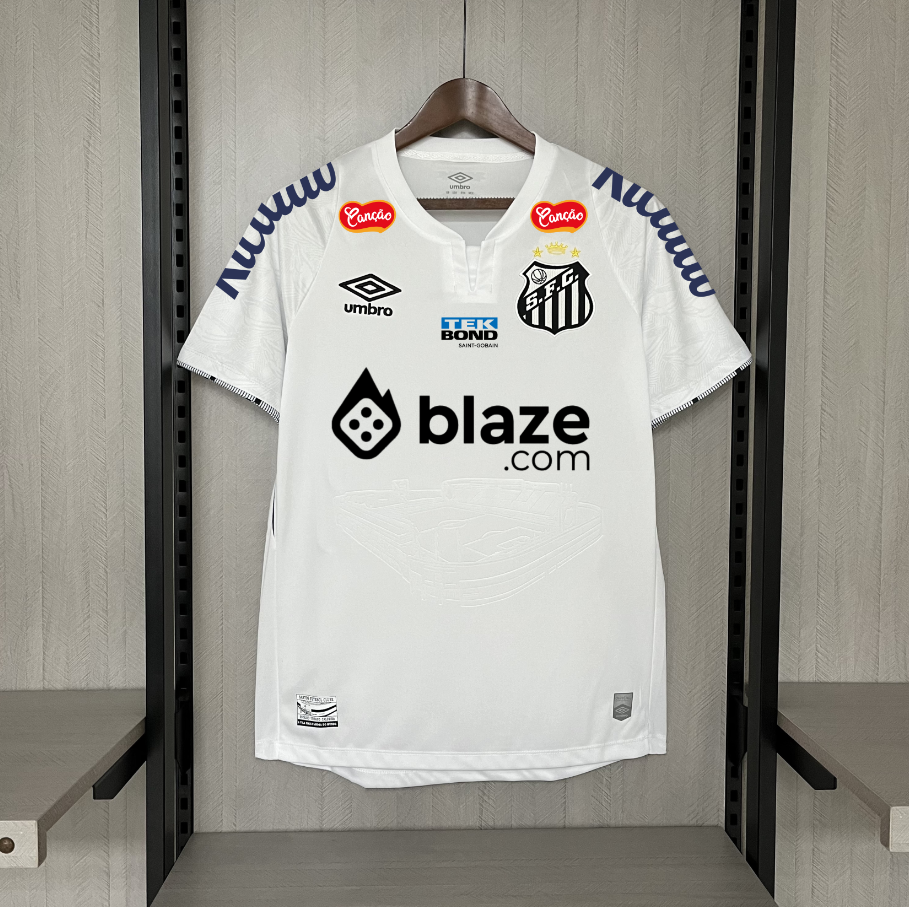 Camisa do Santos I 24/25 branca (Com todos patrocinadores)