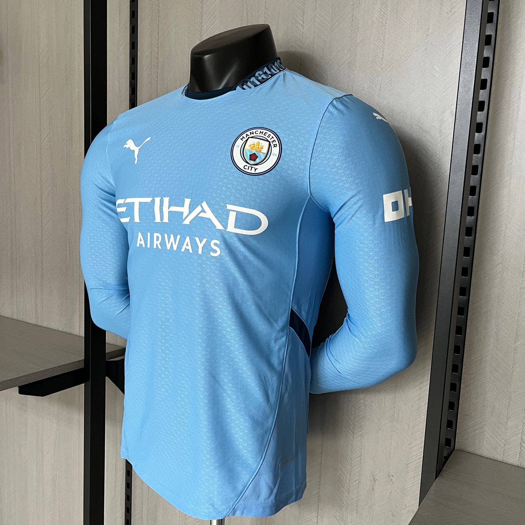 Manga longa Manchester City Home 24/25 Modelo Jogador