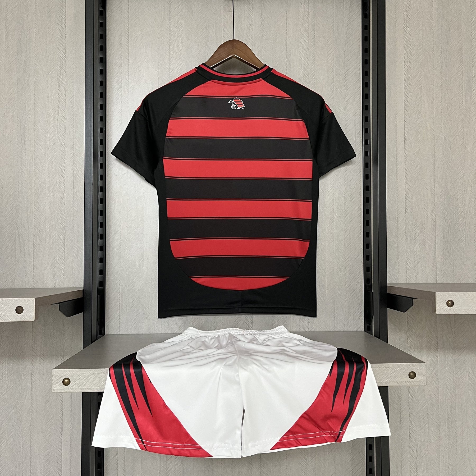 Kit Infantil Flamengo I 2025 s/n° Torcedor Adidas - Vermelho+Preto