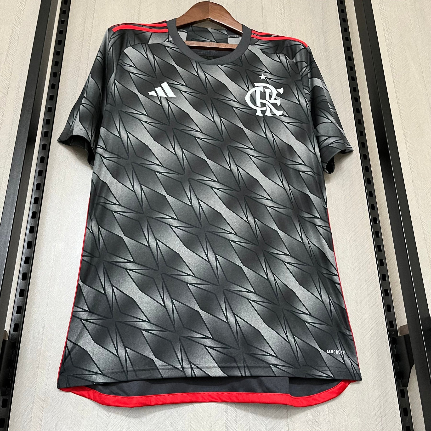 Camisa Flamengo III 24 Adidas Feminina - Cinza