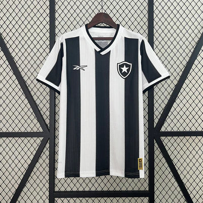 Camisa Reebok Botafogo 24/25 Casa - Preta e Branca (patrocinadores)