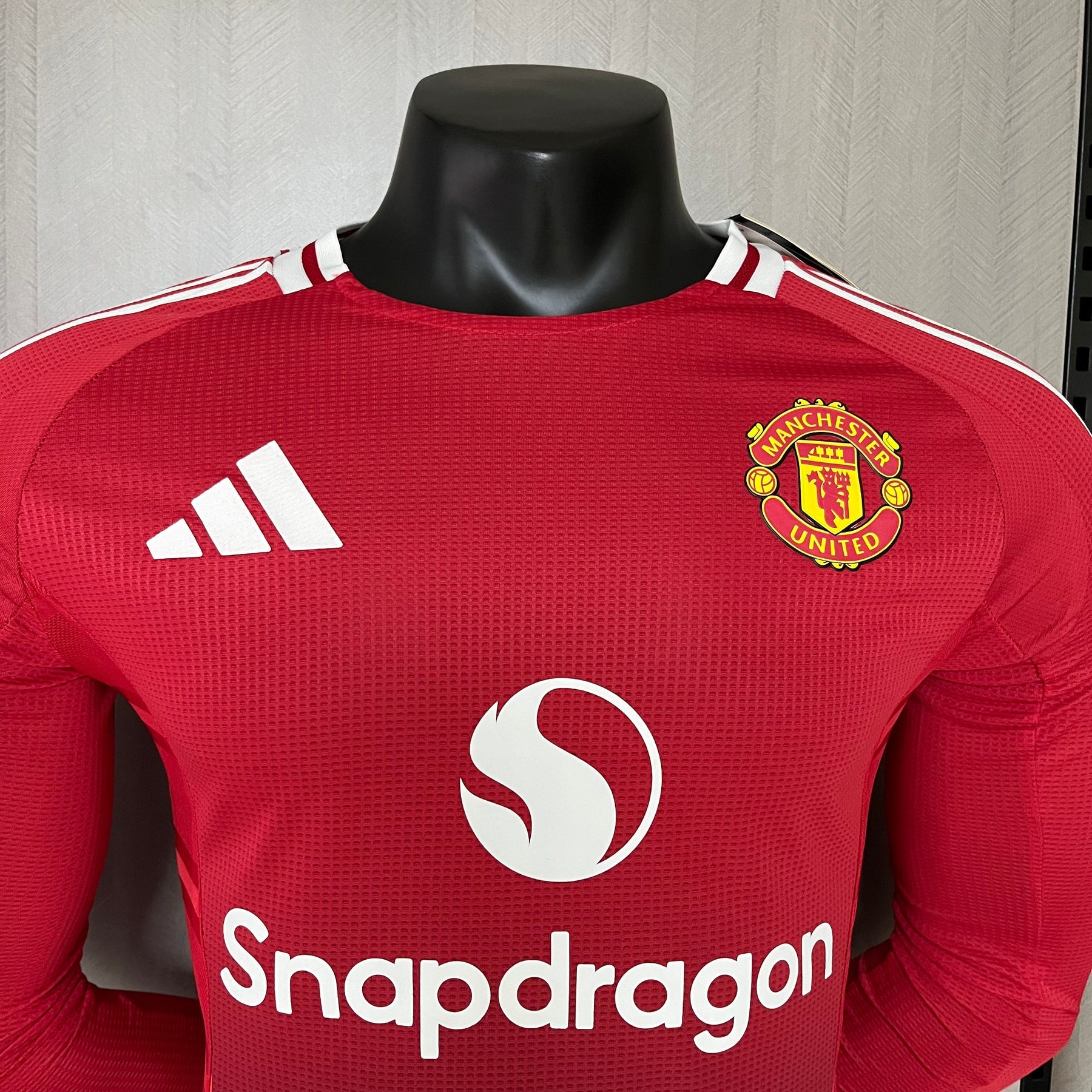 Manga longa Manchester United Home 24/25 Modelo Jogador