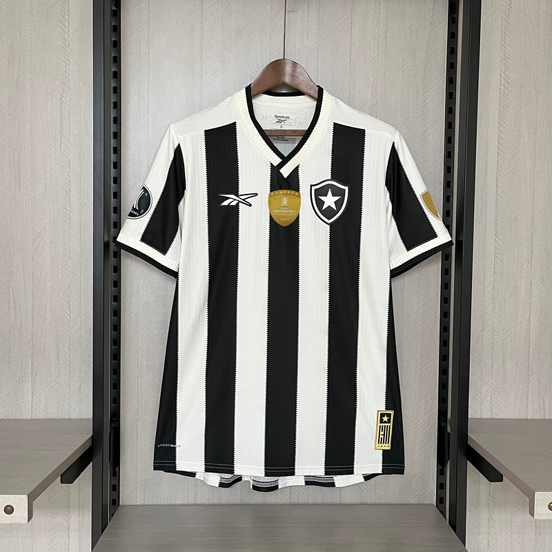 Camisa Reebok Botafogo 24/25 Casa - Preta e Branca (Patch)