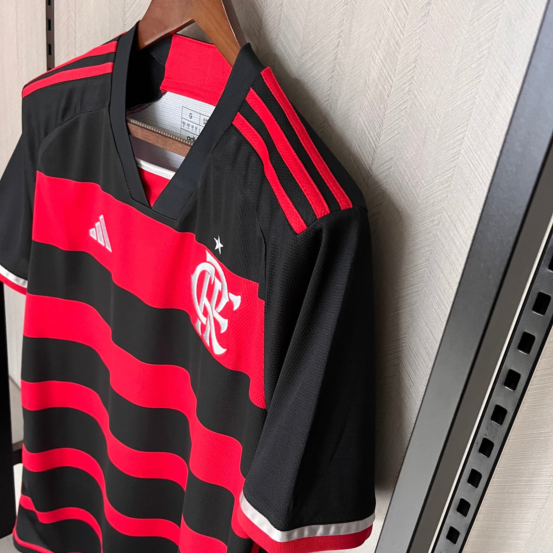 Camisa Flamengo I 24/25 s/n° Torcedor Adidas Masculina - Vermelho+Preto
