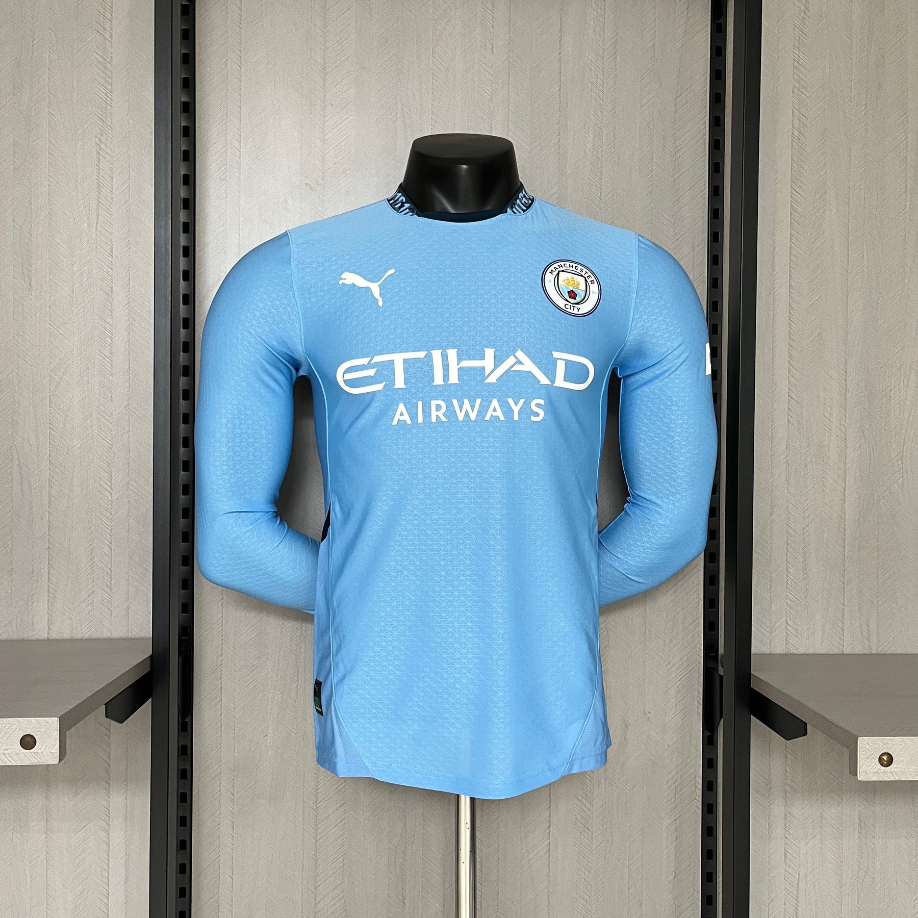 Manga longa Manchester City Home 24/25 Modelo Jogador