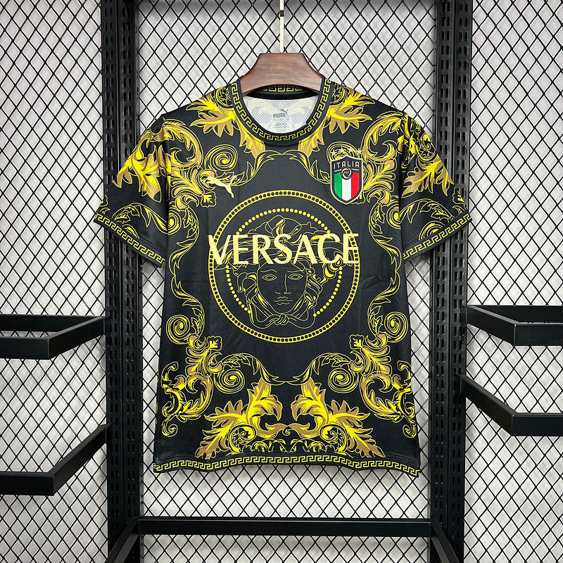 Camisa Seleção Itália x Versace - Puma - Preto e Dourado