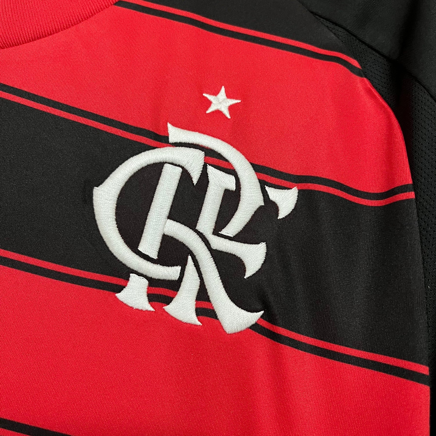 Camisa Flamengo I 2025 s/n° Torcedor Adidas Masculina - Vermelho+Preto