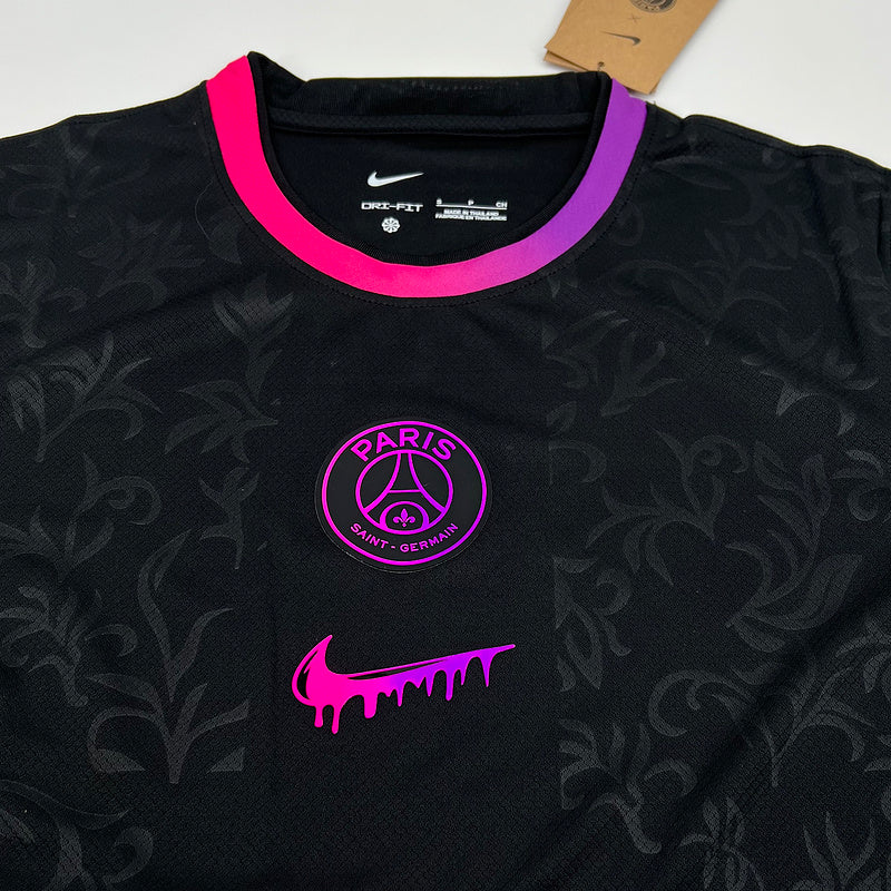 Camisa do PSG Especial 24/25 Preta e Rosa