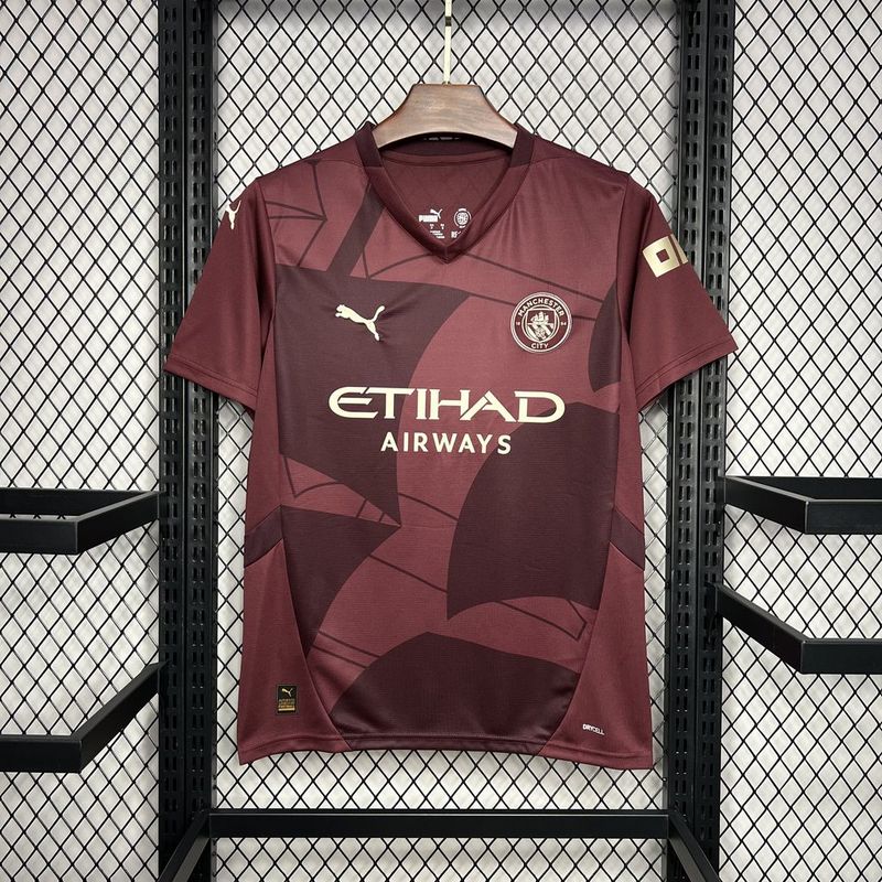 Camisa Manchester City Treino 24/25 Vinho