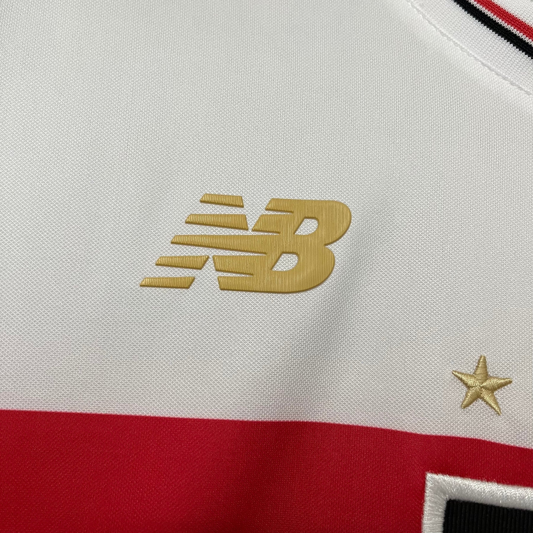 Camisa São Paulo 25/26 Casa New Balance Masculina - Branco+Vermelho