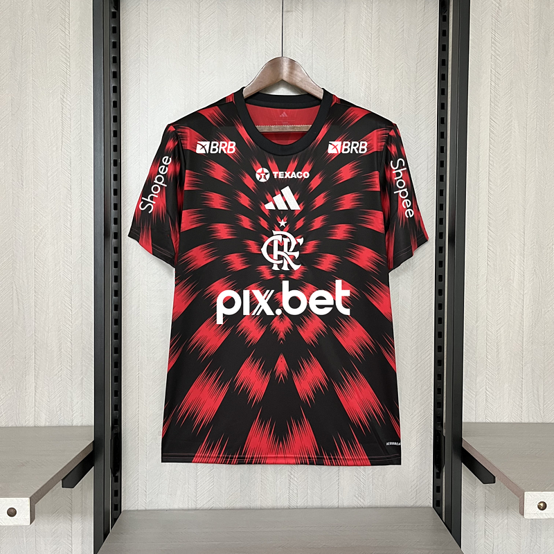 Camisa Pré Jogo do Flamengo 2025 c/patrocinios