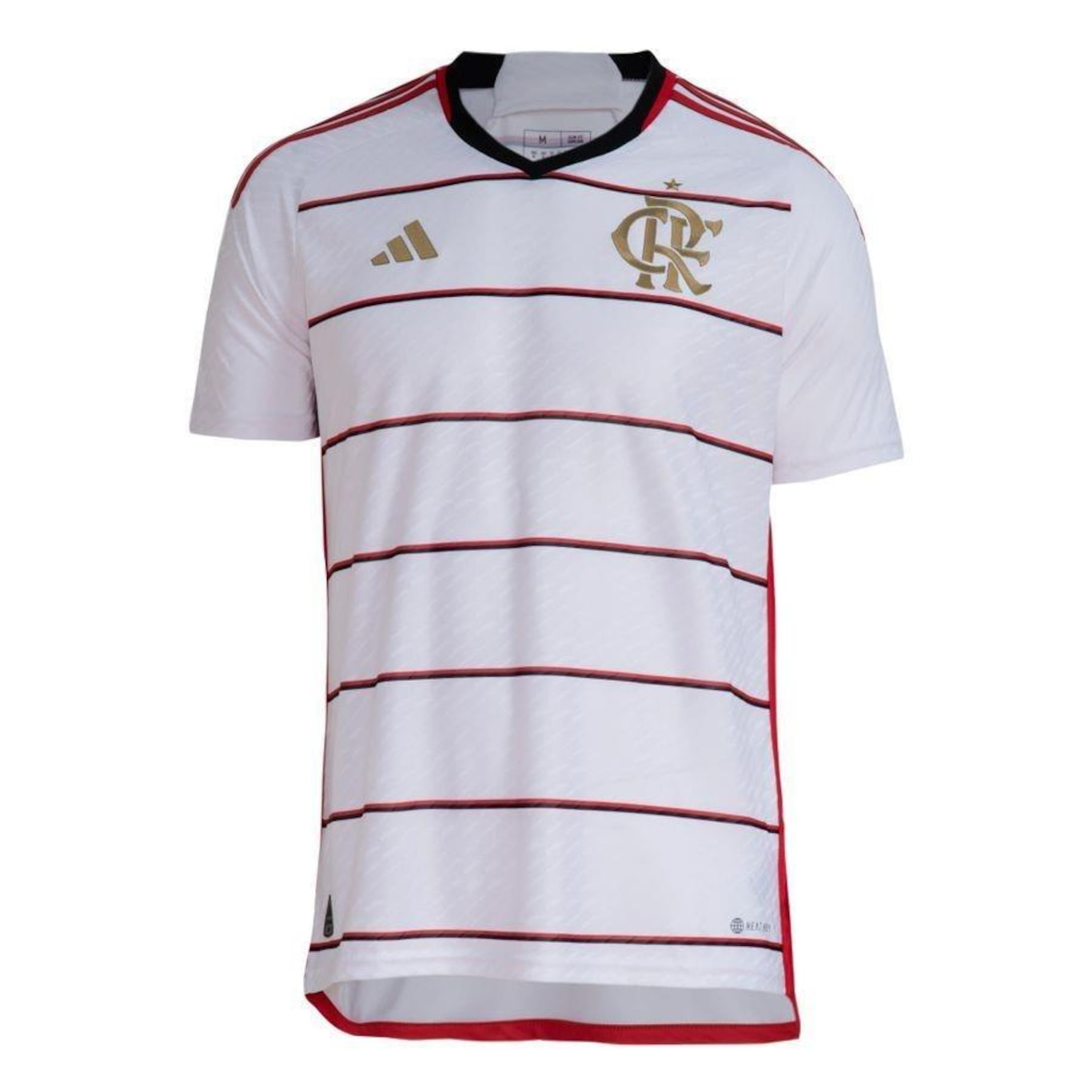 Camisa Flamengo II 23/24 s/n° Torcedor Adidas Masculina - Branca com detalhes em Dourado