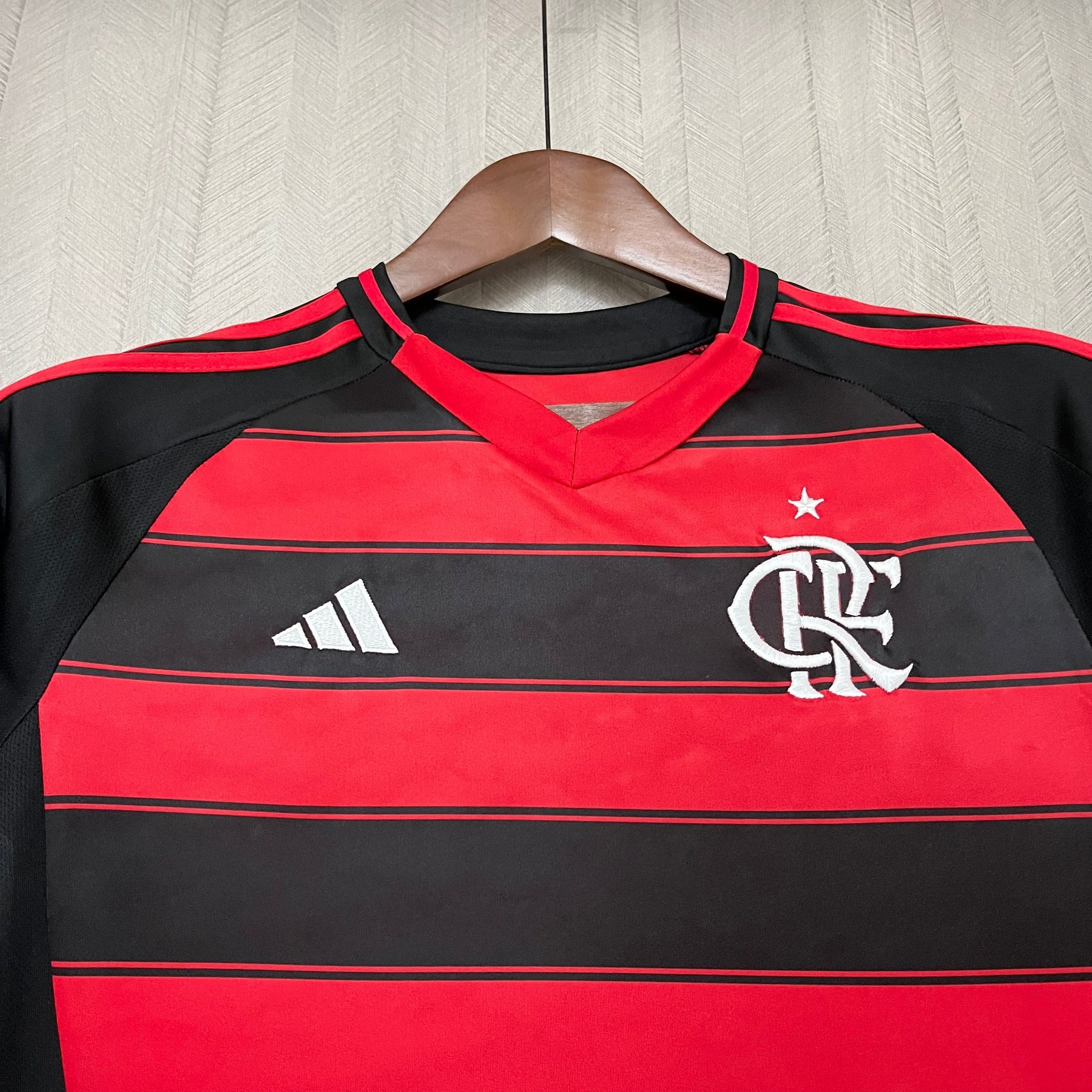 Kit Infantil Flamengo I 2025 s/n° Torcedor Adidas - Vermelho+Preto
