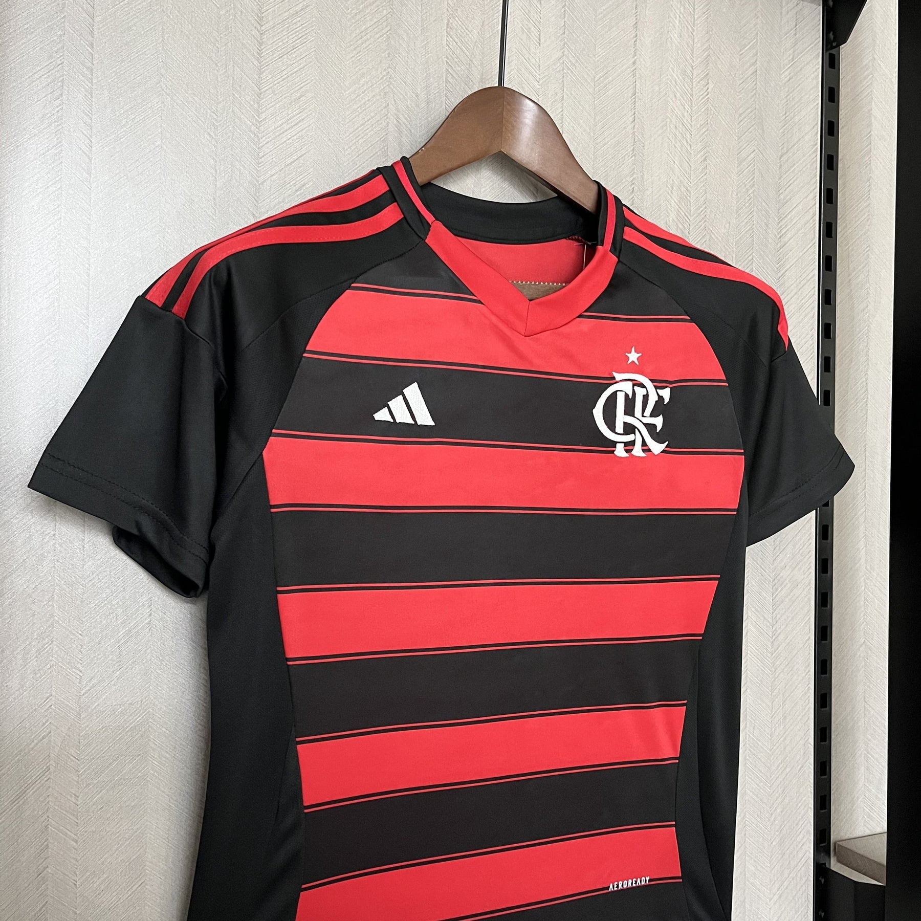 Kit Infantil Flamengo I 2025 s/n° Torcedor Adidas - Vermelho+Preto