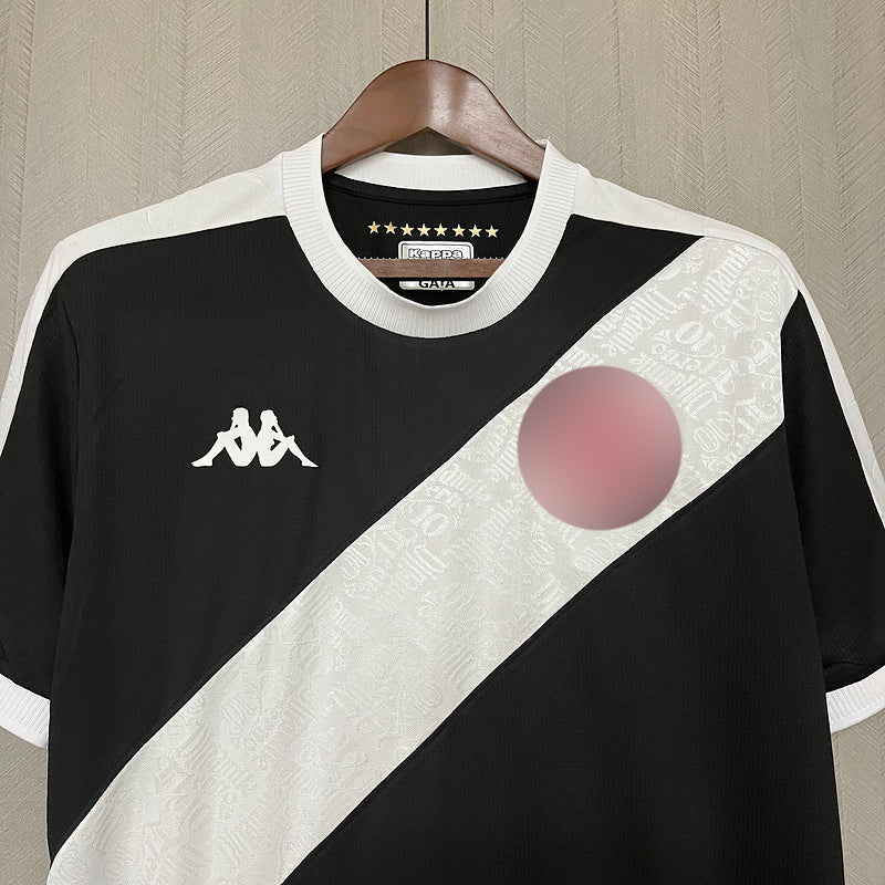 Camisa Vasco I 24/25 Kappa Feminino - Preto+Branco