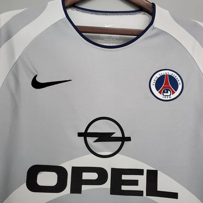 Camisa PSG Retrô 2001/2002 Branca e Cinza - Nike