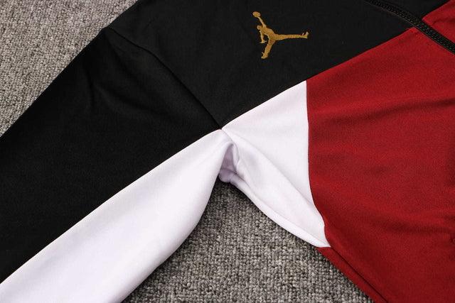 Conjunto PSG 21/22 Preto e Vermelho - Nike Jordan - Com Fecho