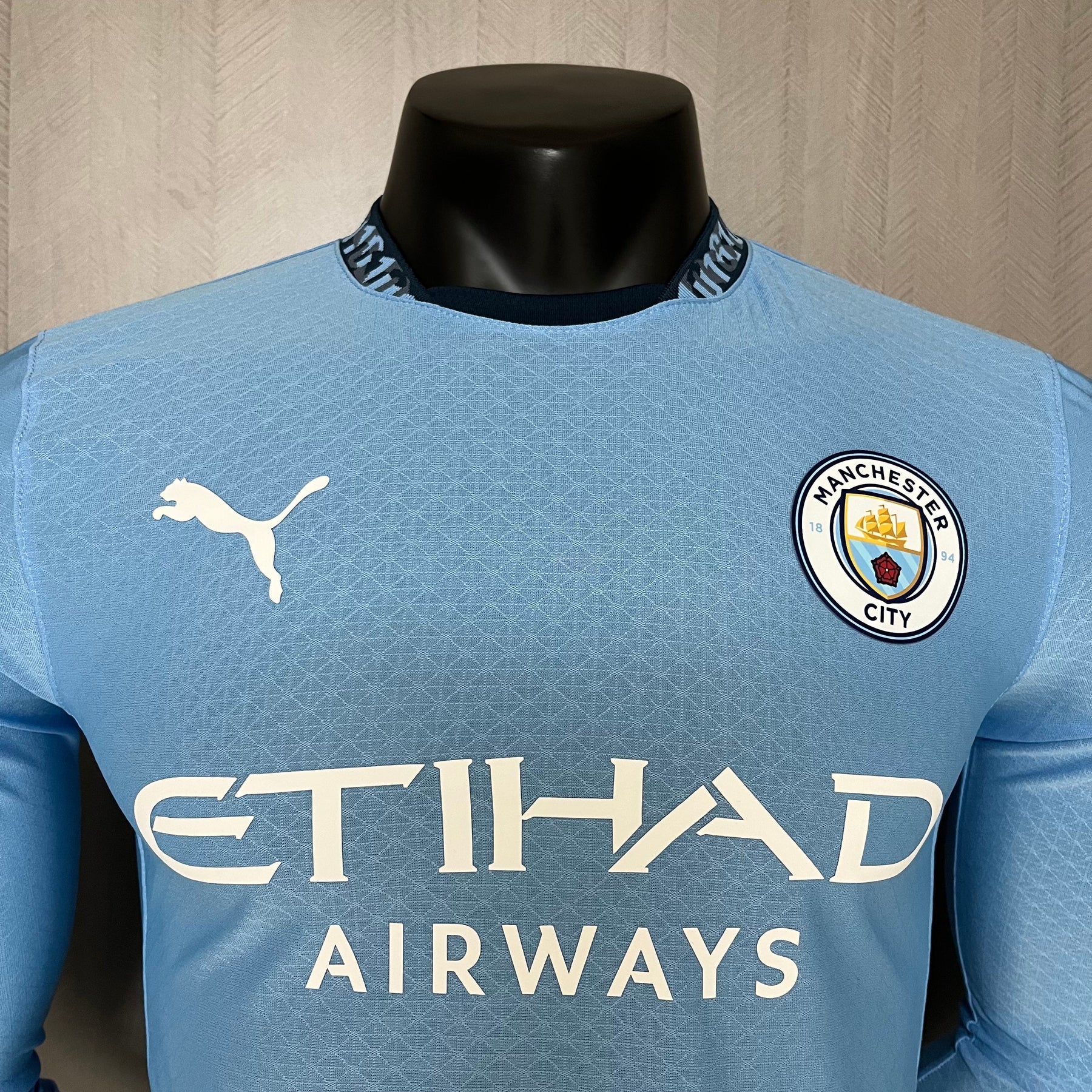 Manga longa Manchester City Home 24/25 Modelo Jogador
