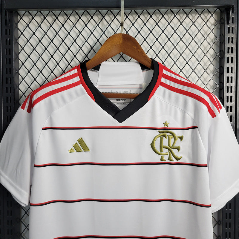 Camisa Flamengo II 23/24 s/n° Torcedor Adidas Masculina - Branca com detalhes em Dourado