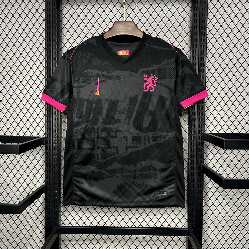 Camisa Chelsea III 24/25 - Preta com rosa