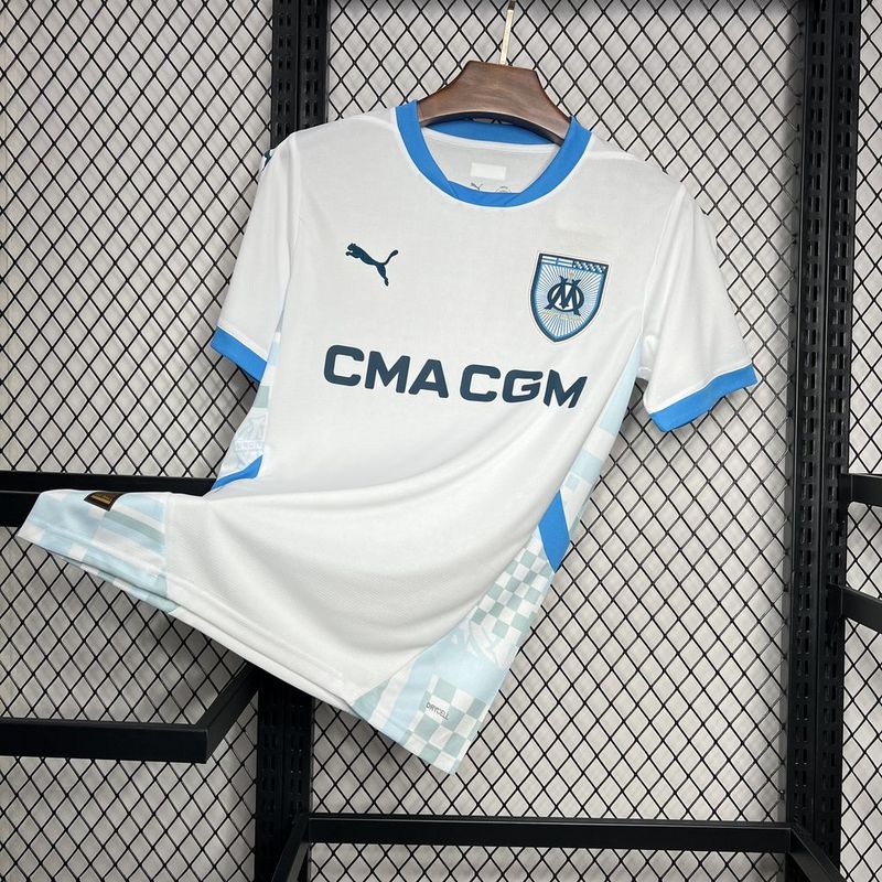 Camisa Olympique de Marseille I 24/25 Puma - Branco