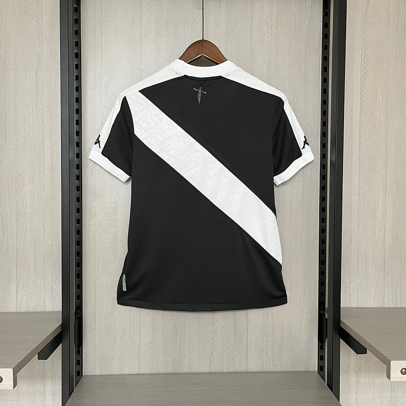 Camisa Vasco I 24/25 Kappa Feminino - Preto+Branco
