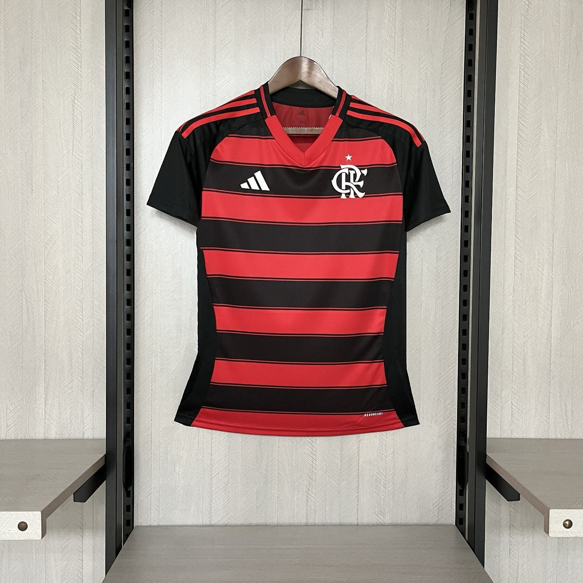 Camisa Flamengo I 2025 Adidas - Vermelho+Preto - (Feminina)