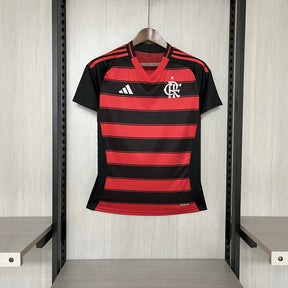 Camisa Flamengo I 2025 Adidas - Vermelho+Preto - (Feminina)