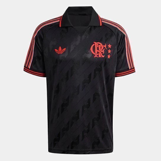 Camisa Flamengo Lifestyler 25/26 Adidas Masculina - Preto