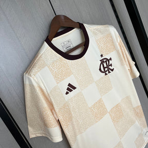 Camisa Flamengo 24/25 Adidas Pre Jogo Masculina - Bege
