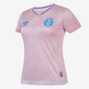 Camisa Grêmio Outubro Rosa 24/25 s/n° Torcedor Umbro Feminina - Rosa+Azul
