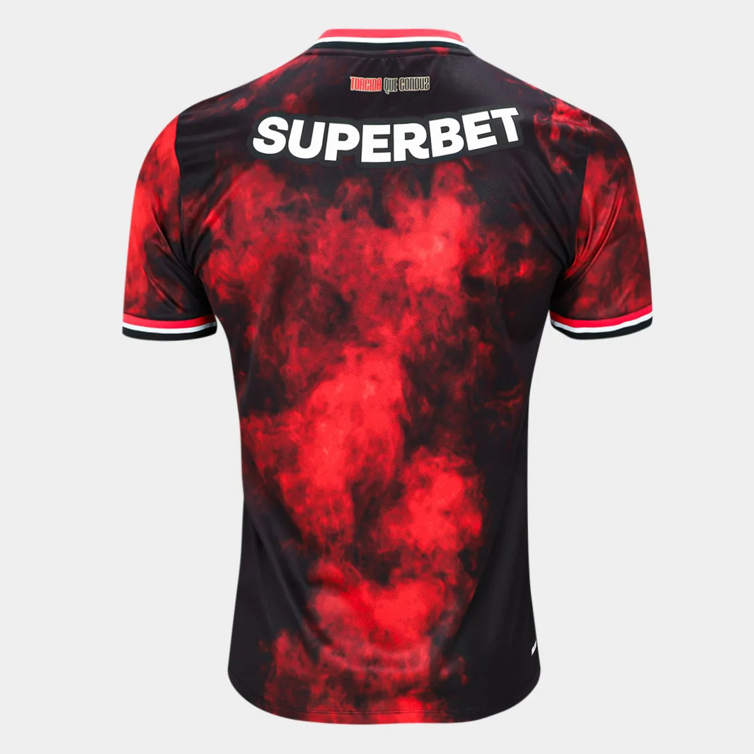 Camisa São Paulo 24/25 Jogador Comemorativa New Balance Masculina - Preto+Vermelho