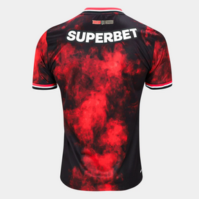 Camisa São Paulo 24/25 Jogador Comemorativa New Balance Masculina - Preto+Vermelho