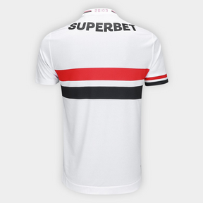 Camisa São Paulo 25/26 Casa New Balance Masculina - Branco+Vermelho - Jogador