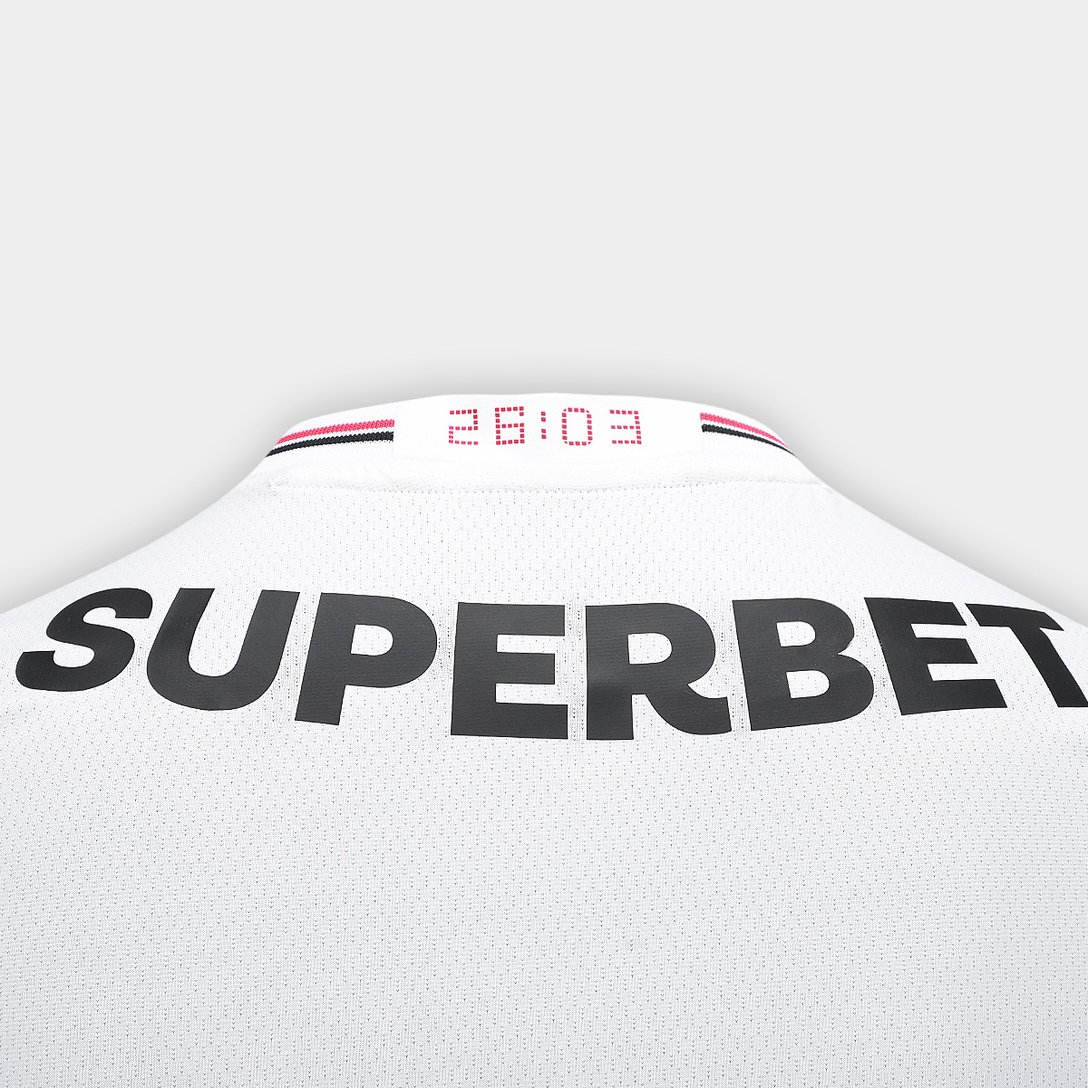 Camisa São Paulo 25/26 Casa New Balance Masculina - Branco+Vermelho - Jogador