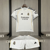 Conjunto Infantil Real Madrid Home 25/26  - Branco