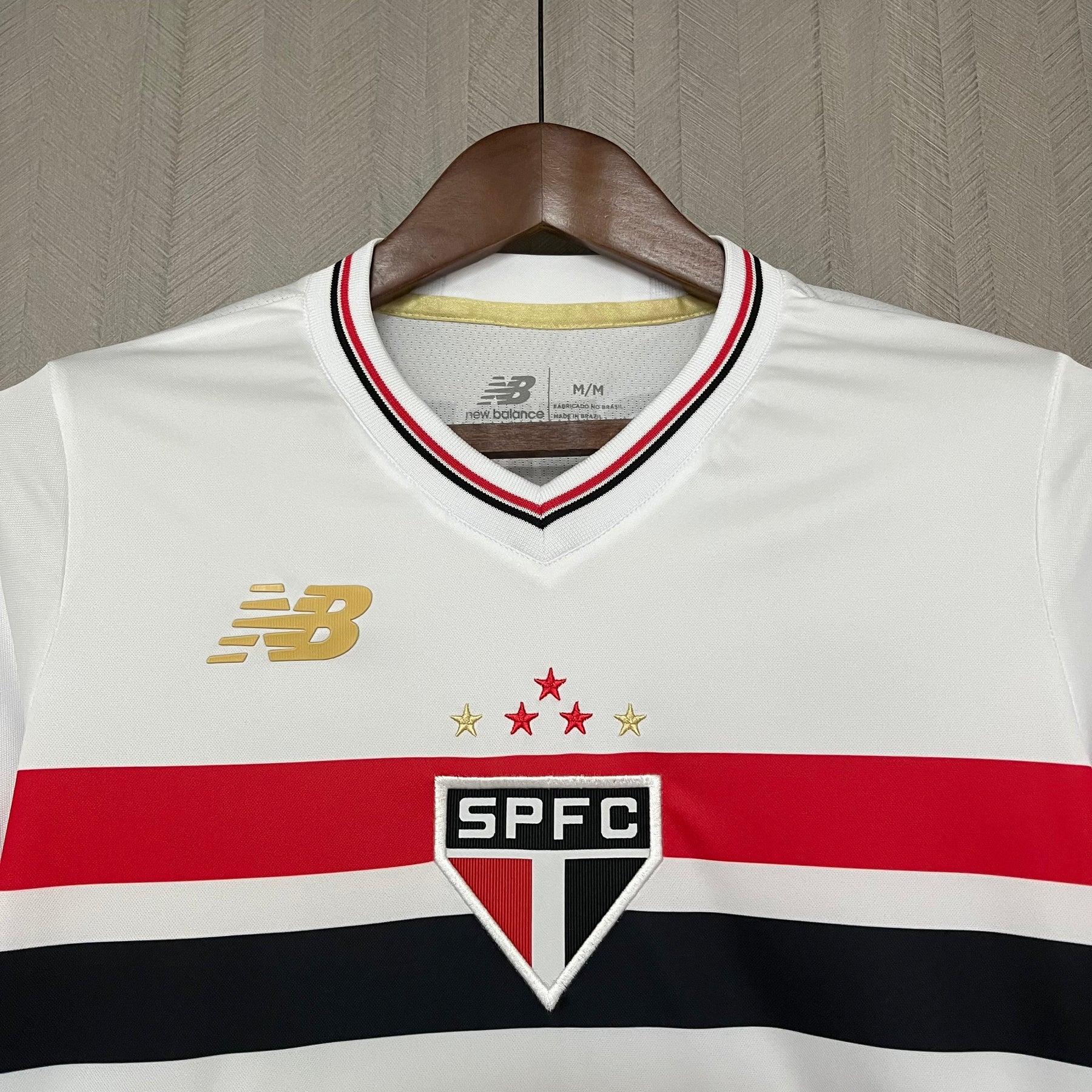 Camisa São Paulo 25/26 Casa New Balance - Branco+Vermelho - (Feminina)