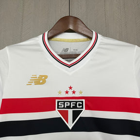 Camisa São Paulo 25/26 Casa New Balance - Branco+Vermelho - (Feminina)