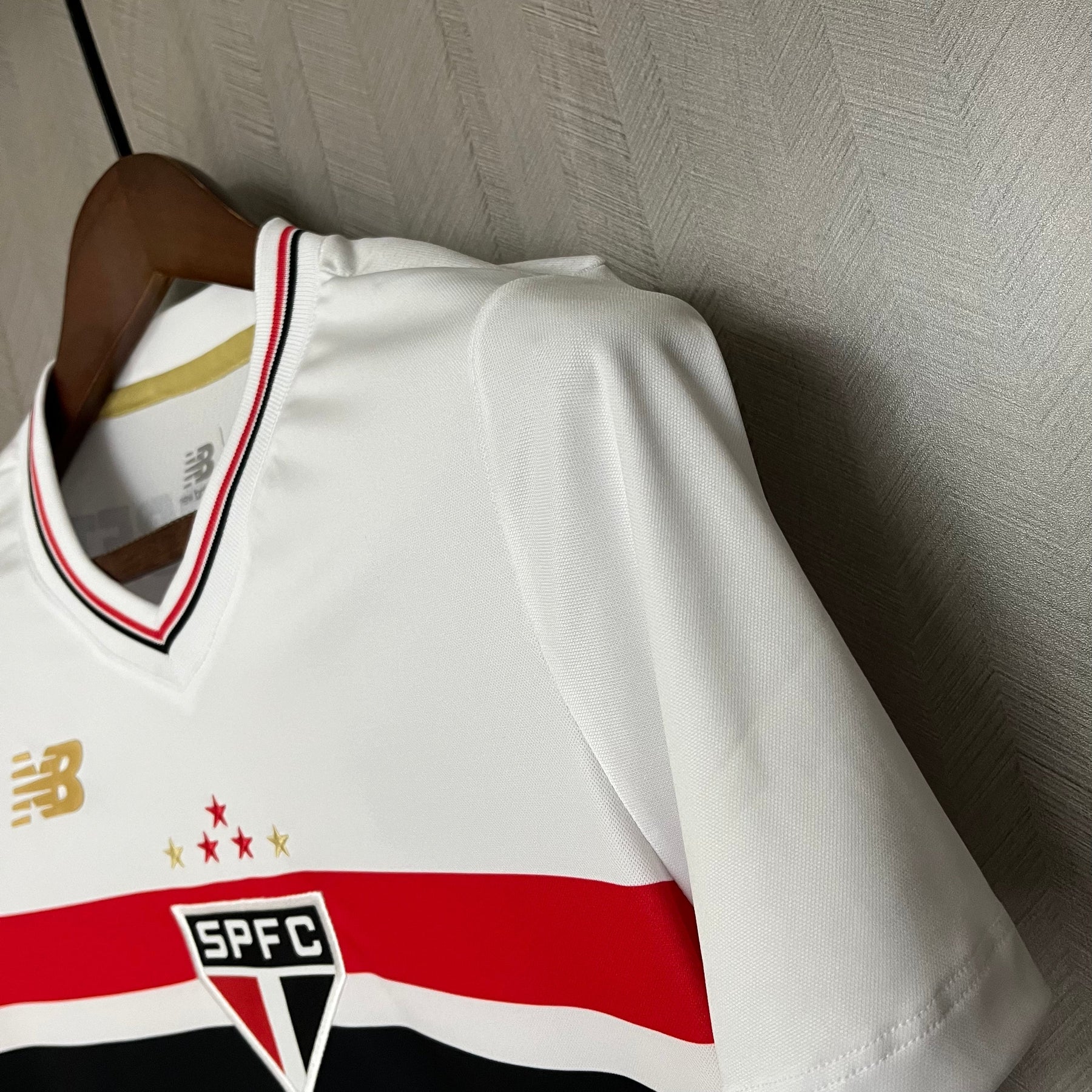 Camisa São Paulo 25/26 Casa New Balance - Branco+Vermelho - (Feminina)