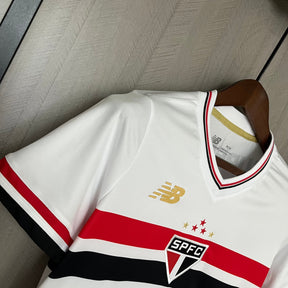 Camisa São Paulo 25/26 Casa New Balance - Branco+Vermelho - (Feminina)