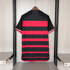 Camisa Flamengo I 24/25 s/n° Torcedor Adidas Masculina - Vermelho+Preto