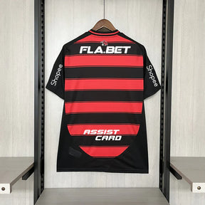 Camisa Flamengo I 2025 C/Patrocinio  Masculina - Vermelho+Preto