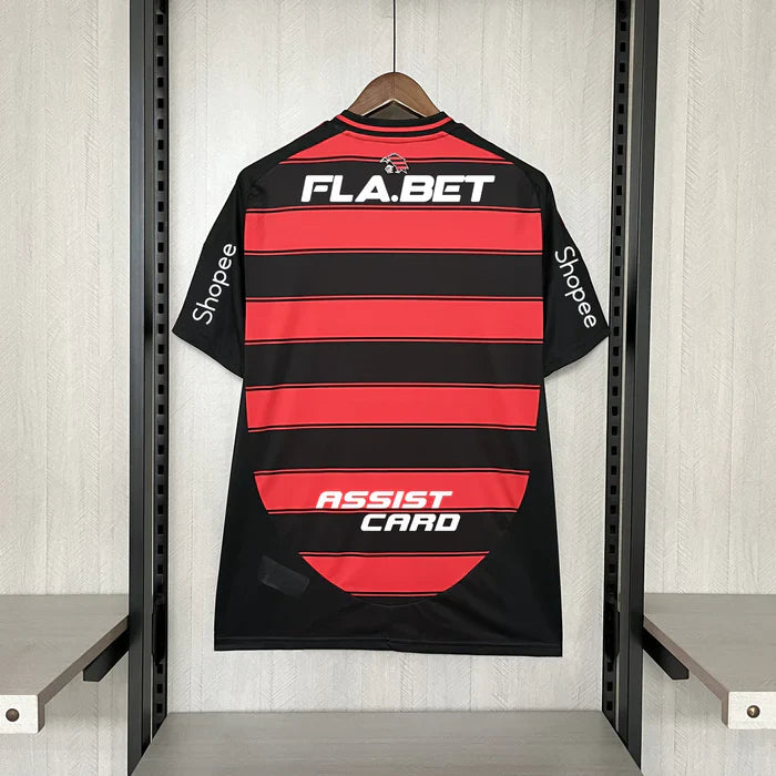 Camisa Flamengo I 2025 C/Patrocinio  Masculina - Vermelho+Preto