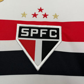 Camisa São Paulo 25/26 Casa New Balance - Branco+Vermelho - (Feminina)
