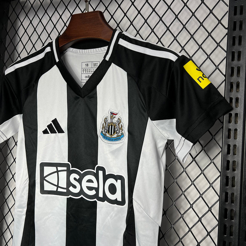Kit Infantil Newcastle United 24/25 - Preto/Branco