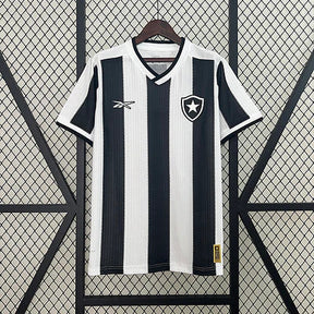 Camisa Reebok Botafogo 24/25 Casa - Preta e Branca (patrocinadores)
