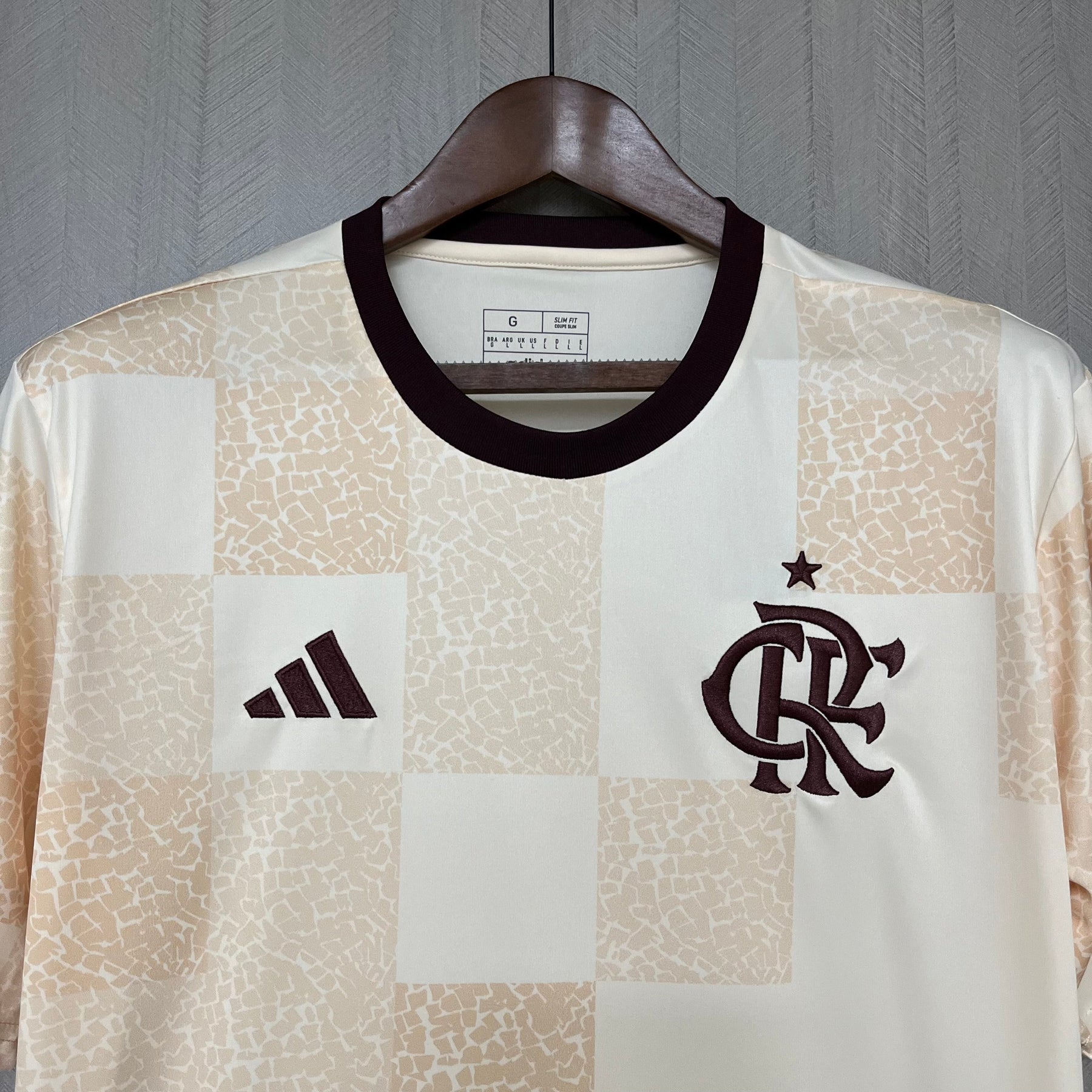 Camisa Flamengo 24/25 Adidas Pre Jogo Masculina - Bege